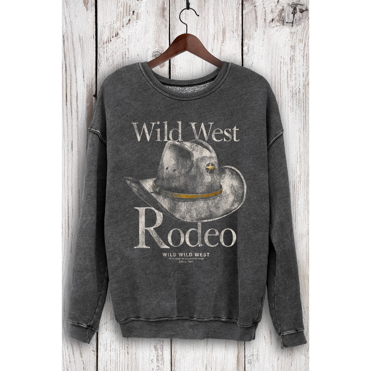 Wild West Rodeo Sweatshirt in Mineral Black