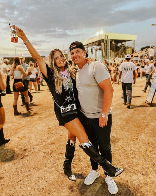 AS SEEN ON BRITT HORTON!! Crystal Fringe Bandana in Violet Ombre