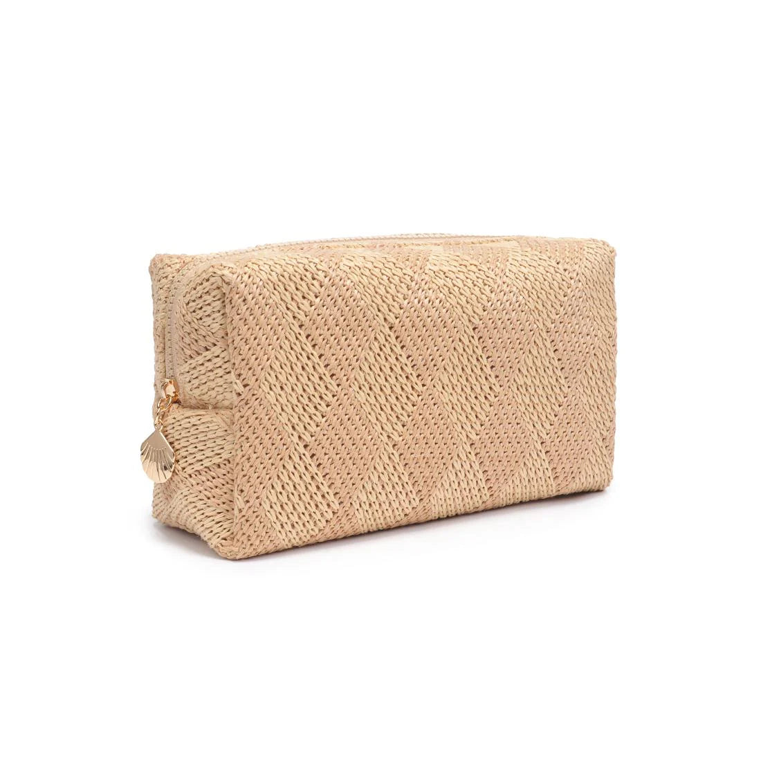 "Breeze" Woven Straw Travel Pouch