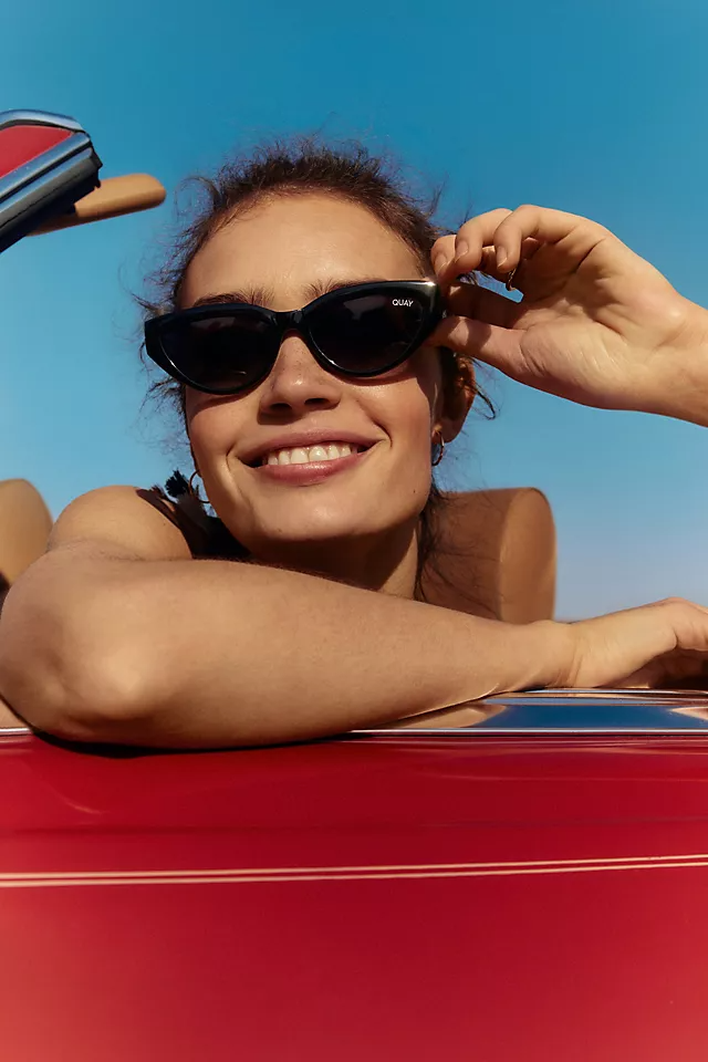 NEW QUAY Narrow Down Polarized Cat Eye Sunglasses