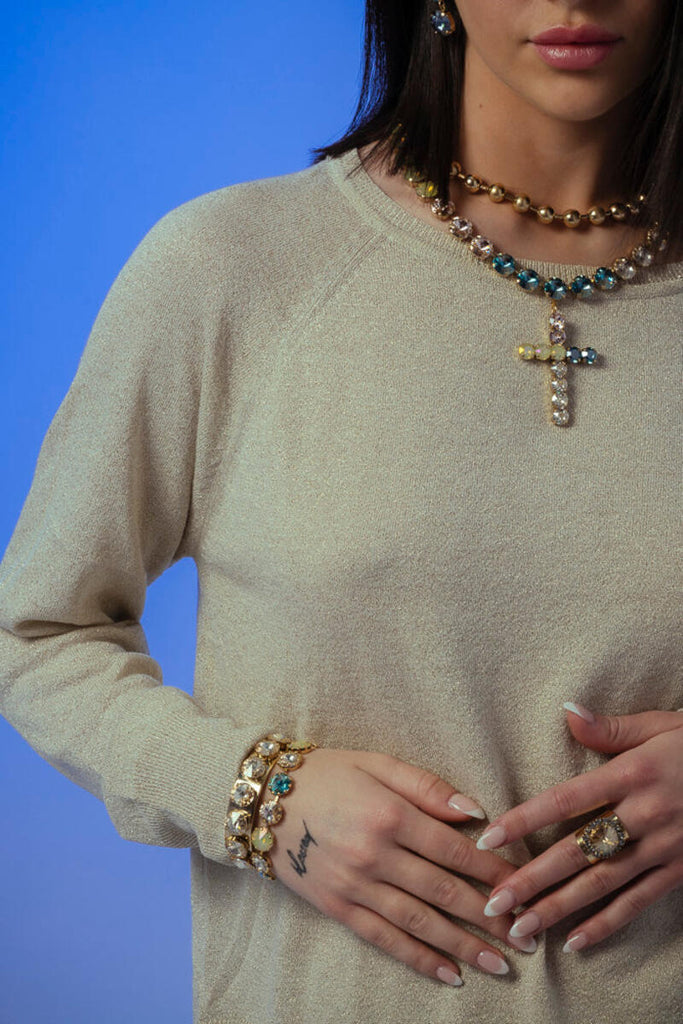 NEW!! The Swarovski Donatella Cross Necklace