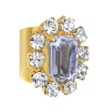 NEW!! Edith Swarovski Crystal Ring in indian Sapphire
