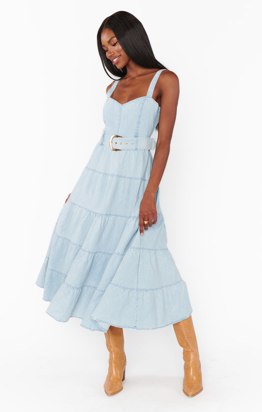 FINAL SALE!! Lainey Denim Midi Dress