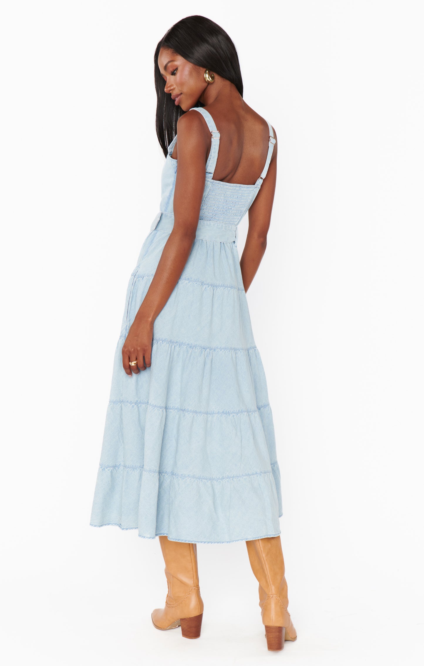 FINAL SALE!! Lainey Denim Midi Dress