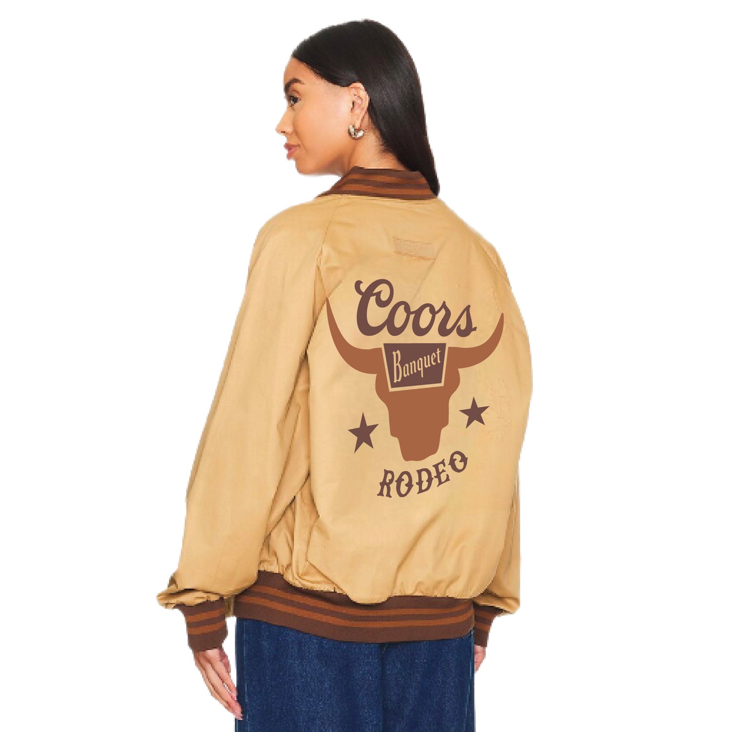 LICENSED!! Coors Banquet Rodeo Bomber Jacket