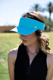 NEW!! Crystallized Washed Cotton Visor in Turquoise