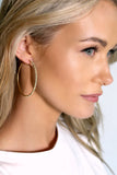 Gold Crystal Hoop Earrings - Glitzy Bella