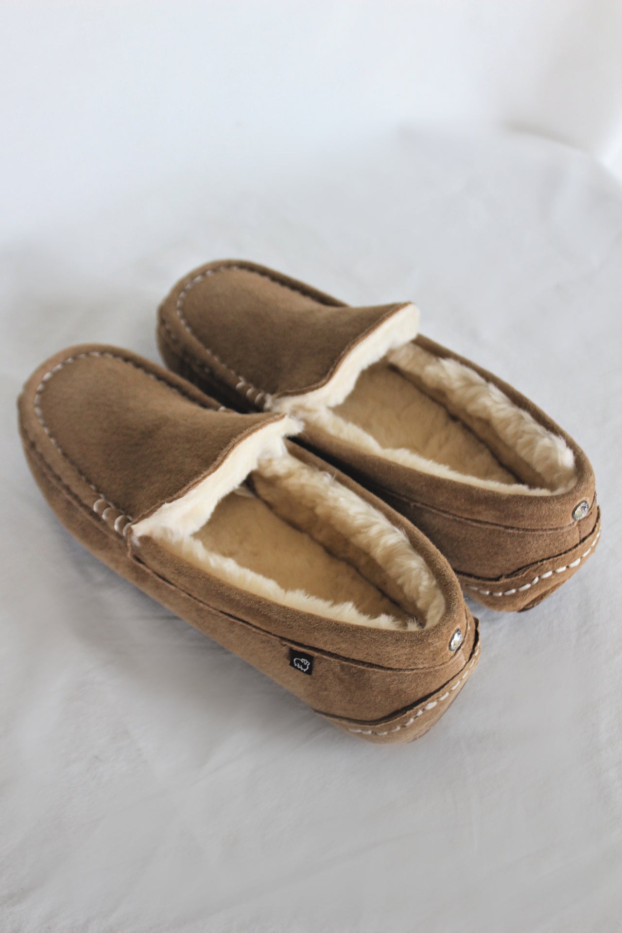 CLEARANCE! Josie Suede & Sheepskin Moccasin - Glitzy Bella