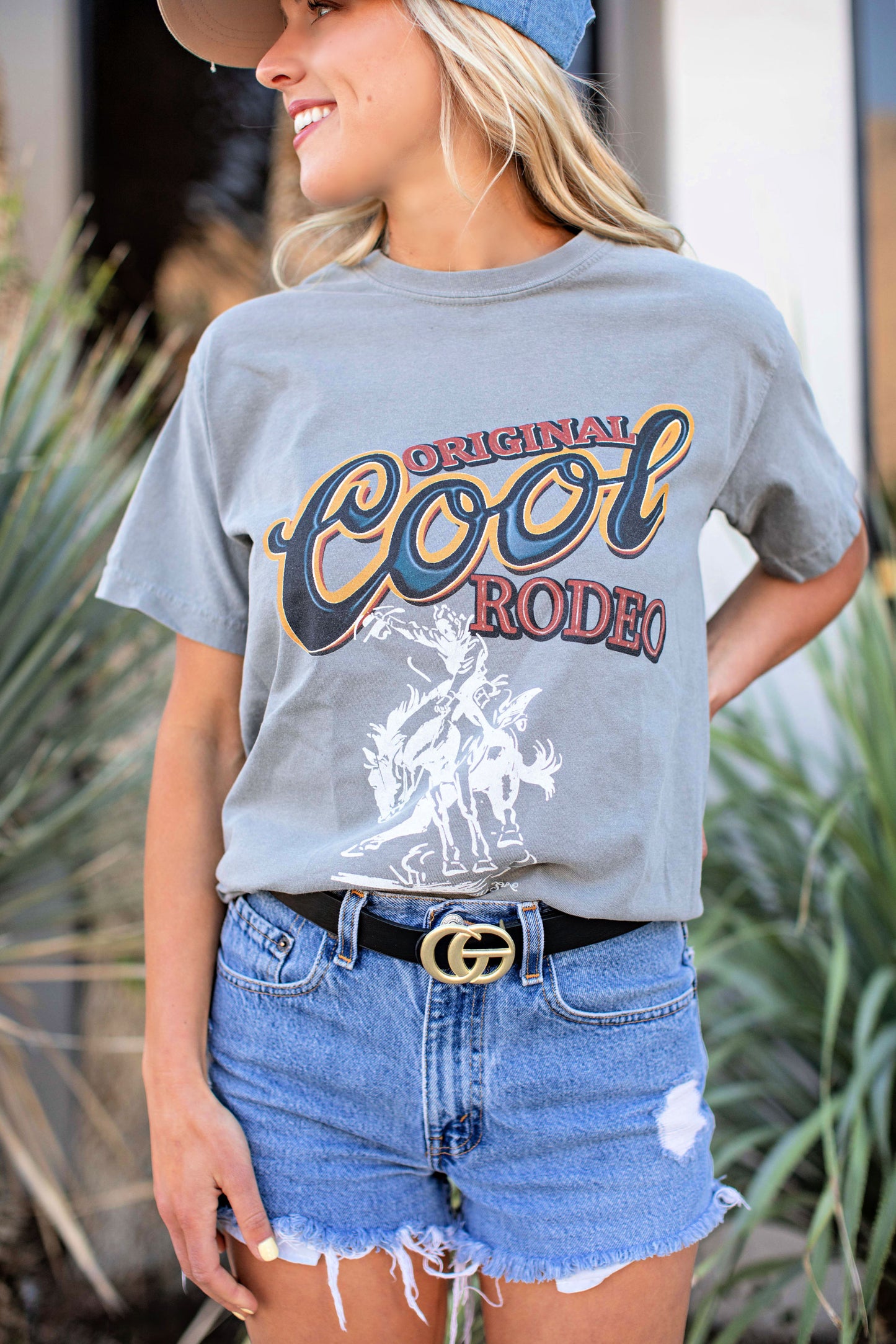 Denim & Faux Suede Ball Cap in 2 Colors