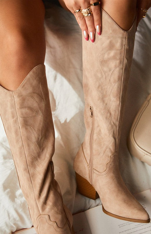 IN STOCK!! The "Jules" Cowboy Boot in Taupe