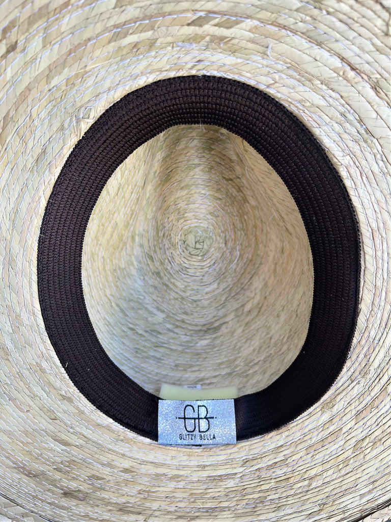 GB ORIGINAL!! "VACAY" Pressed Palm Straw Hat in 2 styles
