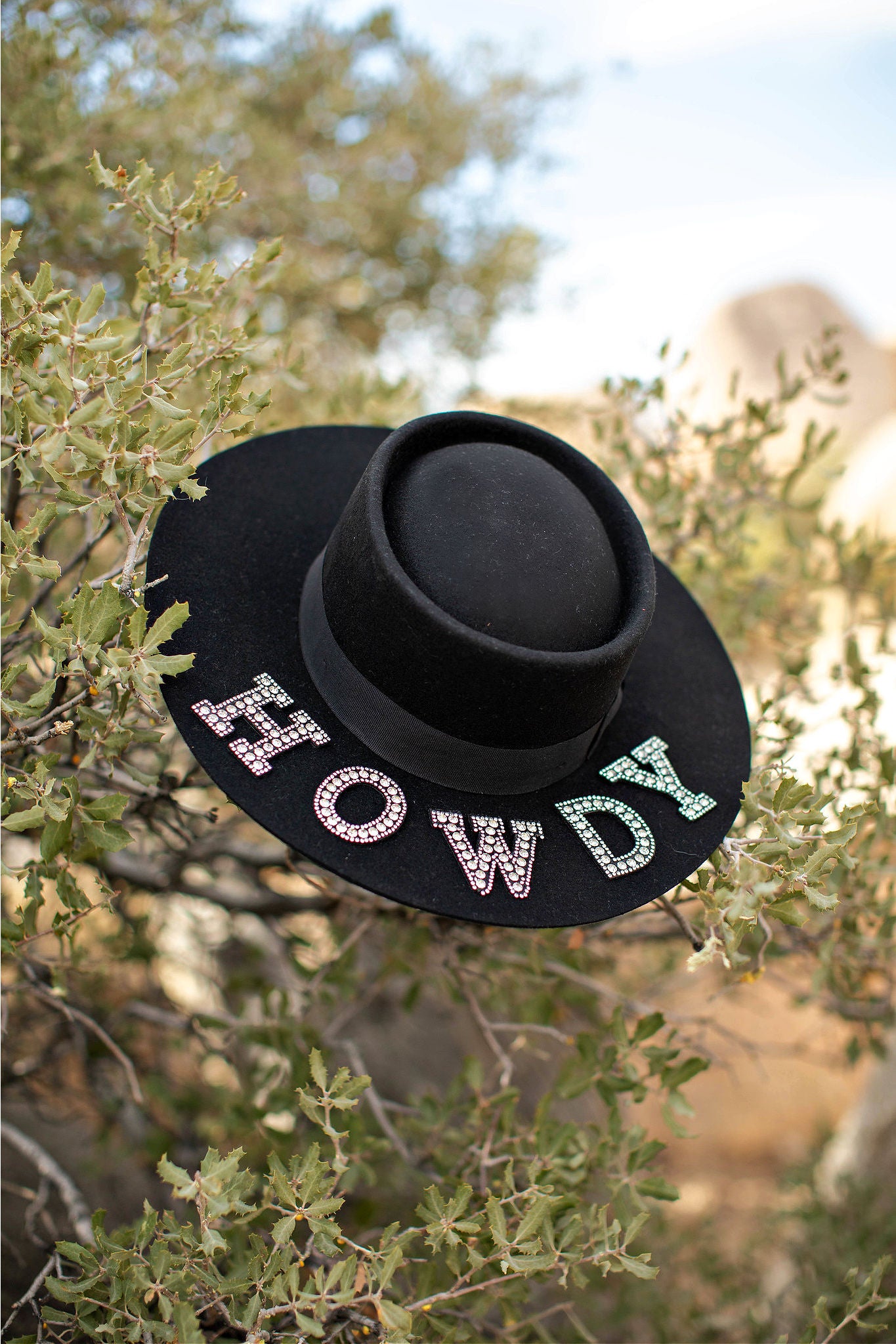 FINAL SALE!! "Howdy" Wool Hat in Black in 2 Styles