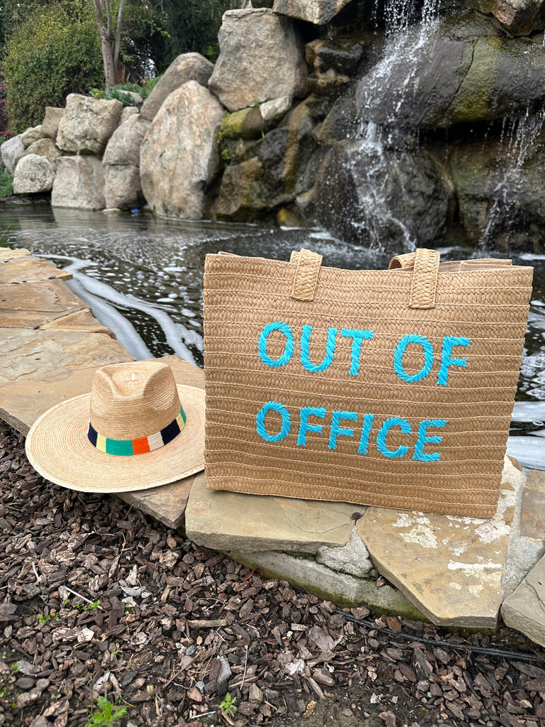 Out Of Office Beach Bag in Teal