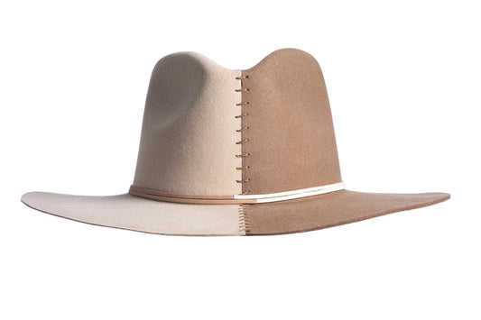 FINAL SALE!! Two Tone Australian Wool Hat in Beige/Taupe (7466097377519)