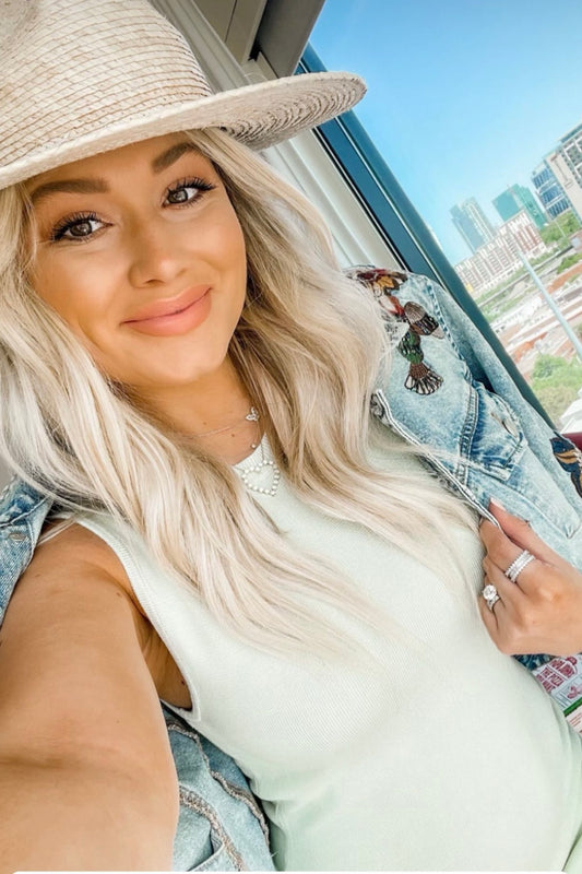 AS SEEN ON WHITNEY RIFE!! The Islander Pressed Palm Crystallized Straw Hat