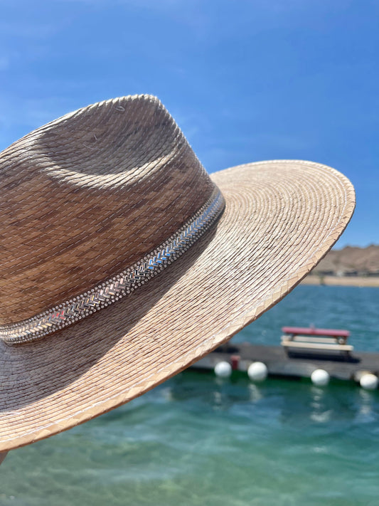 AS SEEN ON BRITT HORTON!! The “Malibu” Islander Pressed Palm Straw Hat