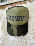 NEW!! "Howdy" Trucker Hat in Camoflage