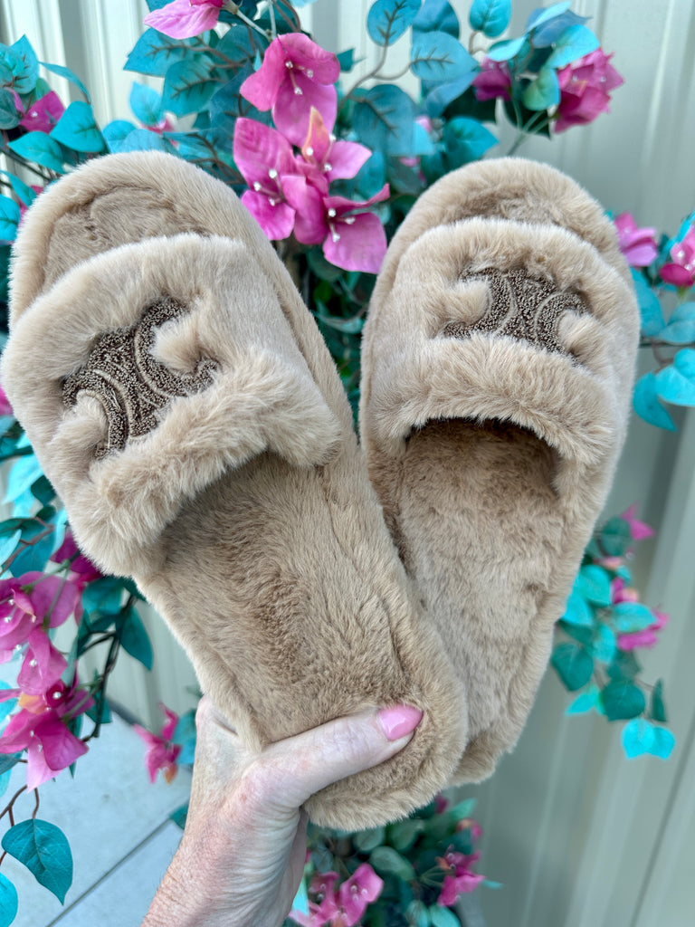 NEW!! Stella Platform Slides in Tan