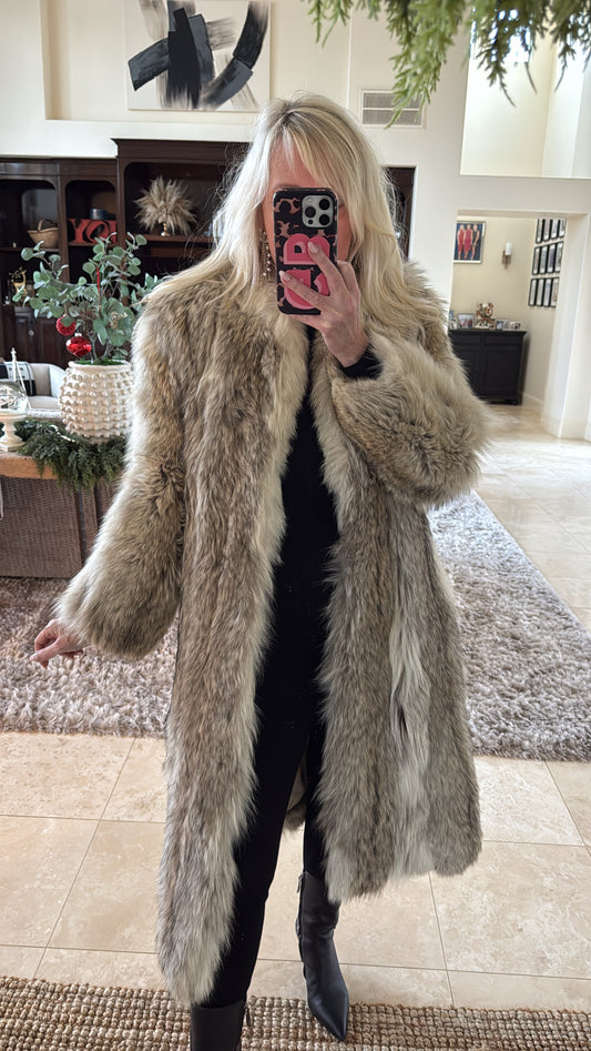 #27 Vintage Coyote Fur Coat