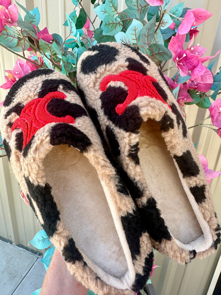 NEW!! Sasha Platform Slippers in Leopard