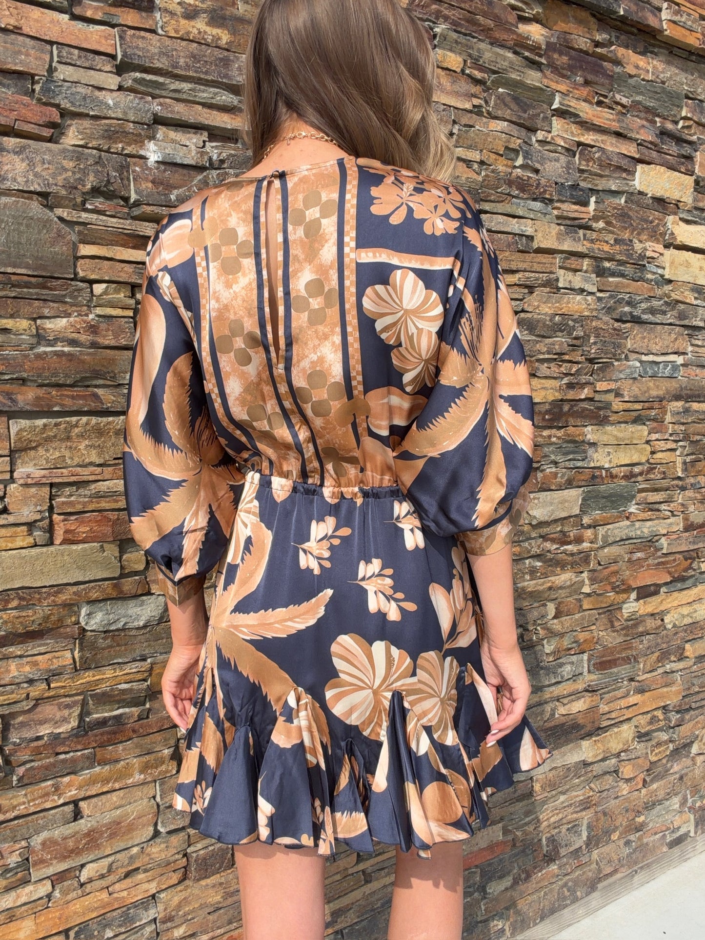 NEW!! "Florence" Tassel Mini Dress in Navy