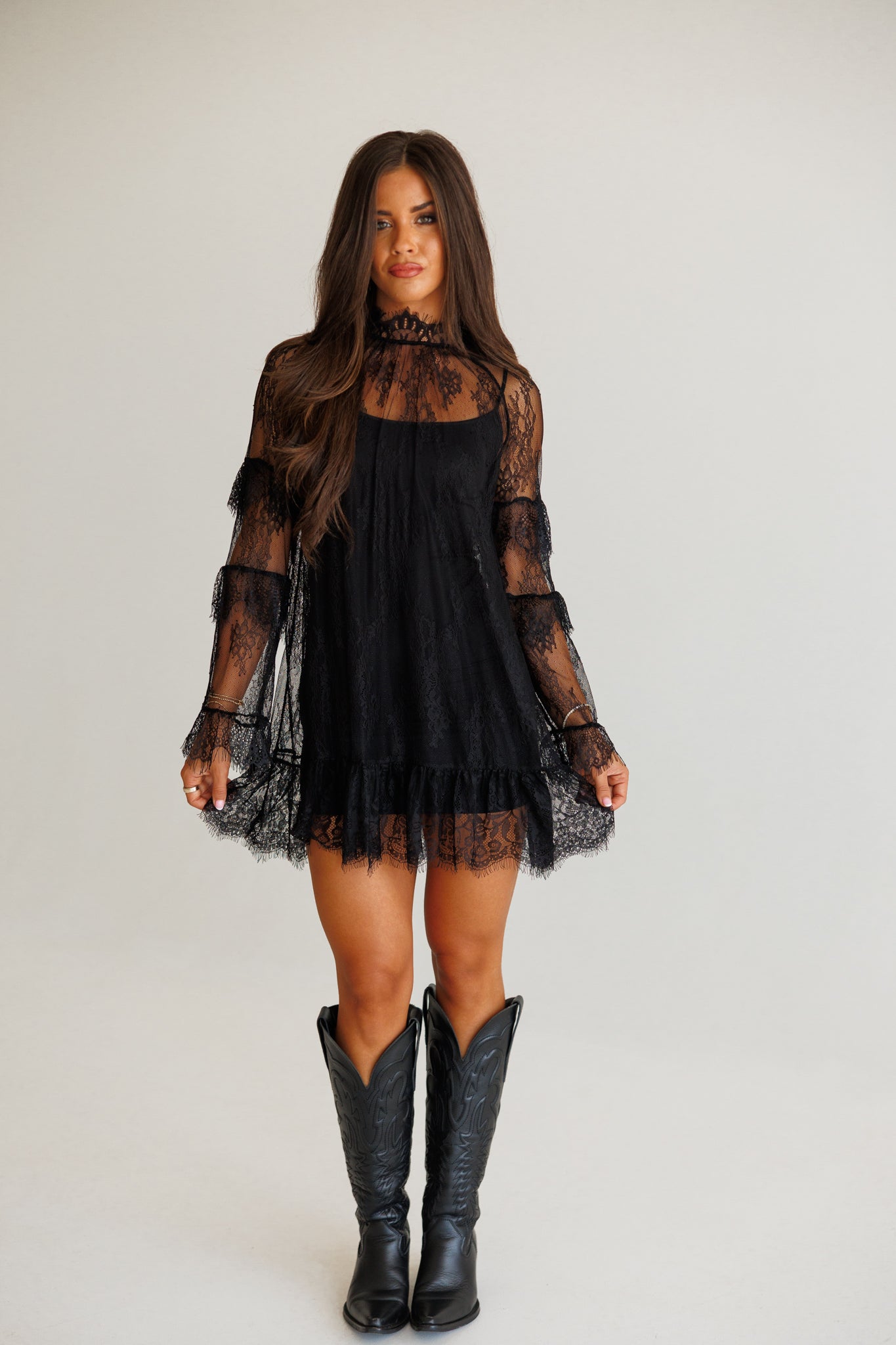 Heirloom Lace Dress in Black
