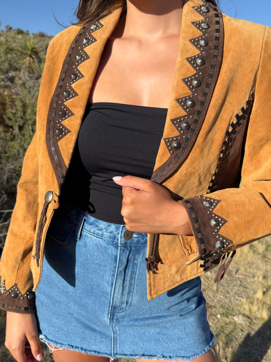 Vintage Scully Suede Cropped Jacket Size Large