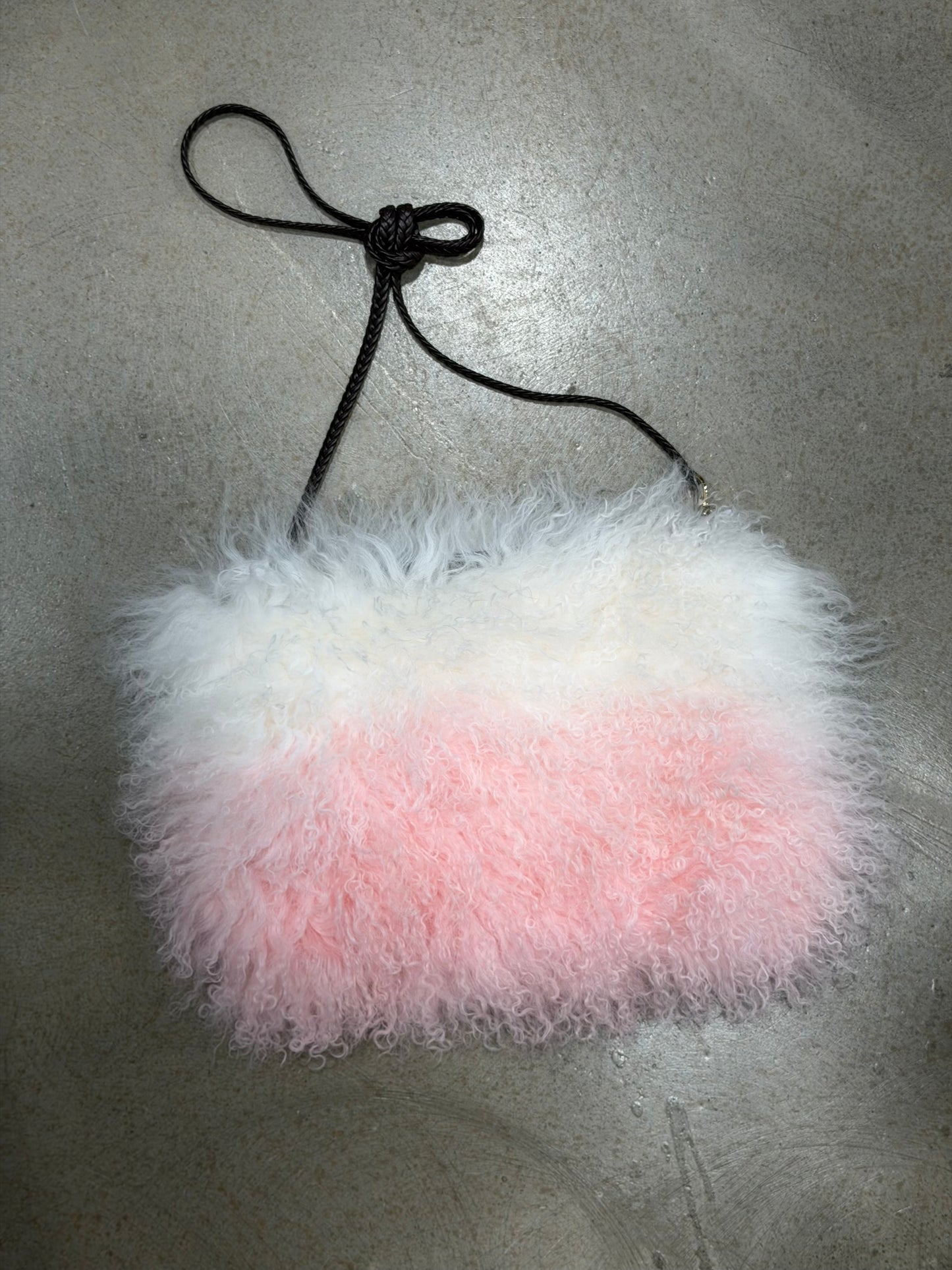 Genuine Vintage Mongolian Lamb Fur Bag