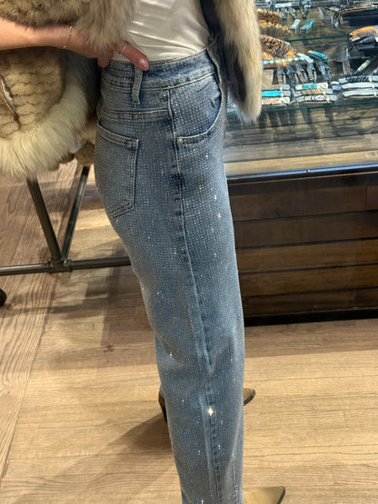 NEW!! The Westgate Light Denim Barrel Rhinestone Jean