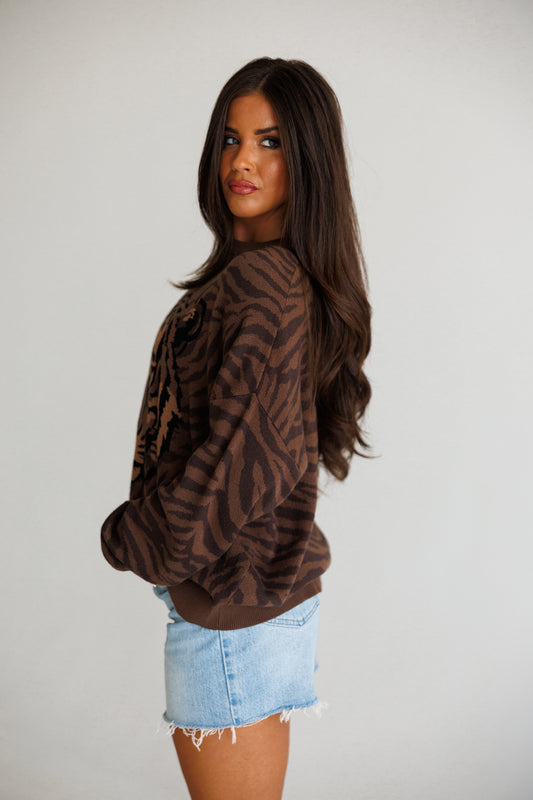 Seasons Sweater in Wild Tiger