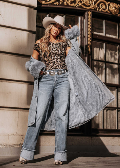 NEW!! Off the Shoulder Leopard Print Top