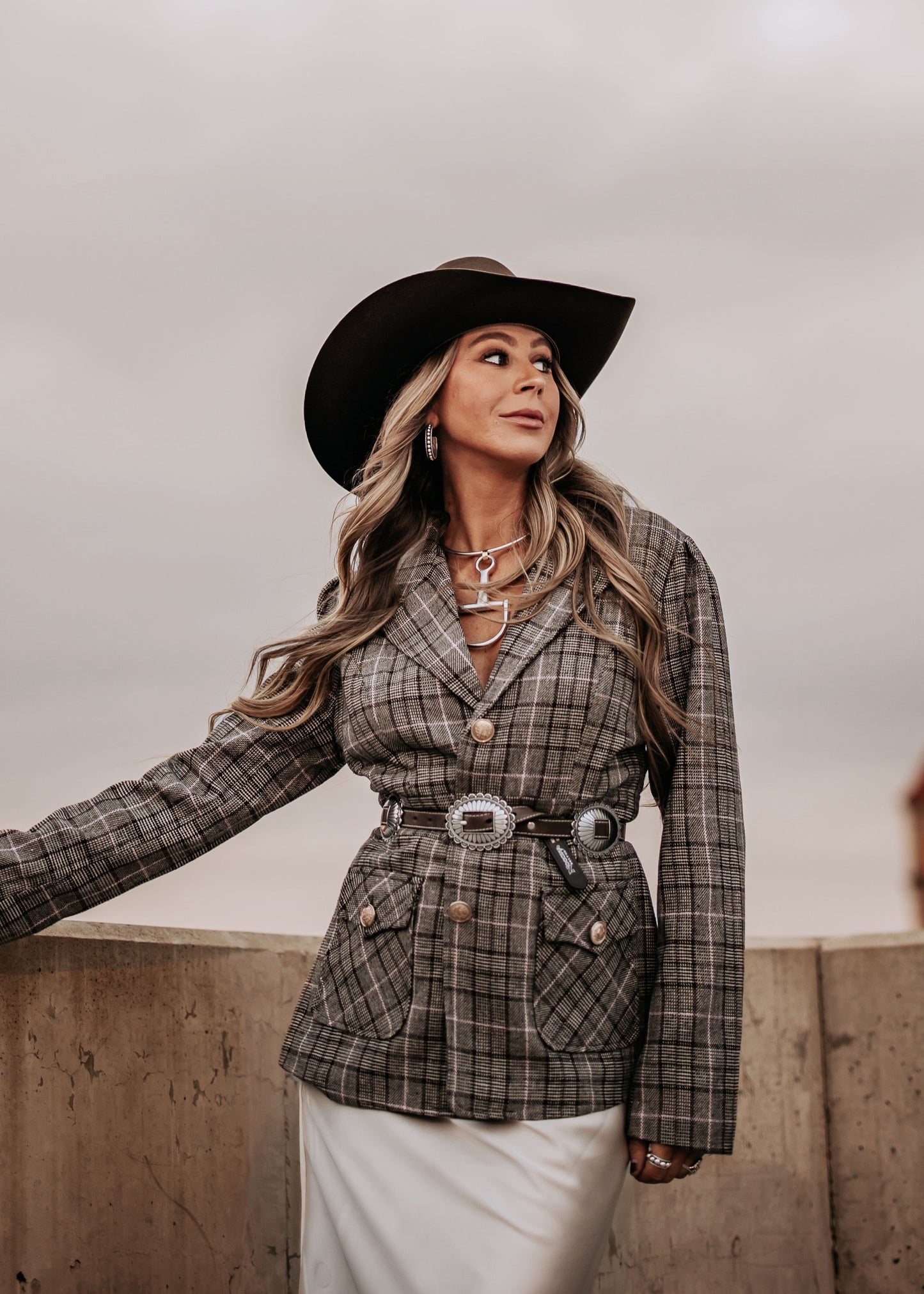 NEW!! "Heritage" Plaid Blazer w/ Gold Buttons