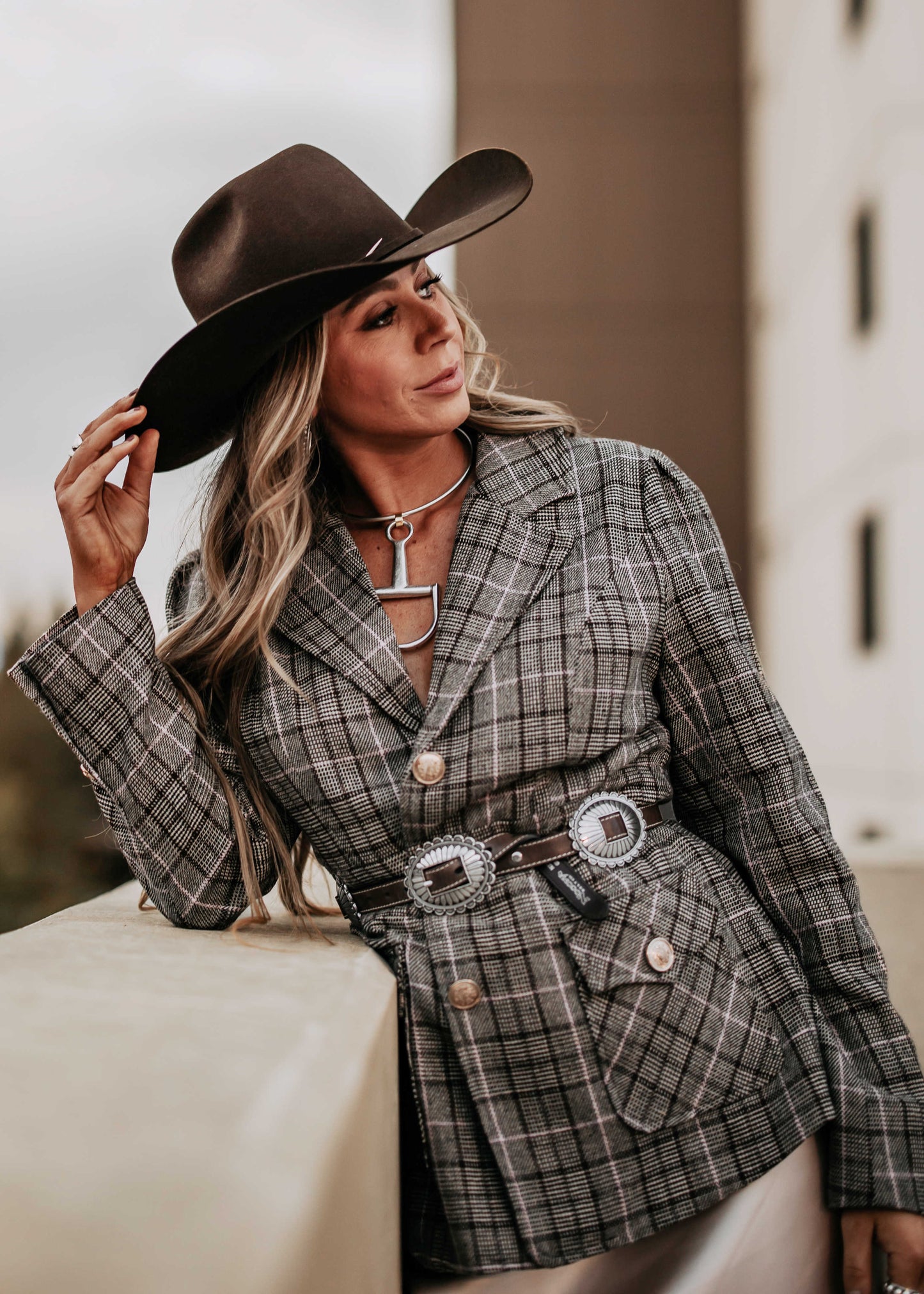 NEW!! "Heritage" Plaid Blazer w/ Gold Buttons