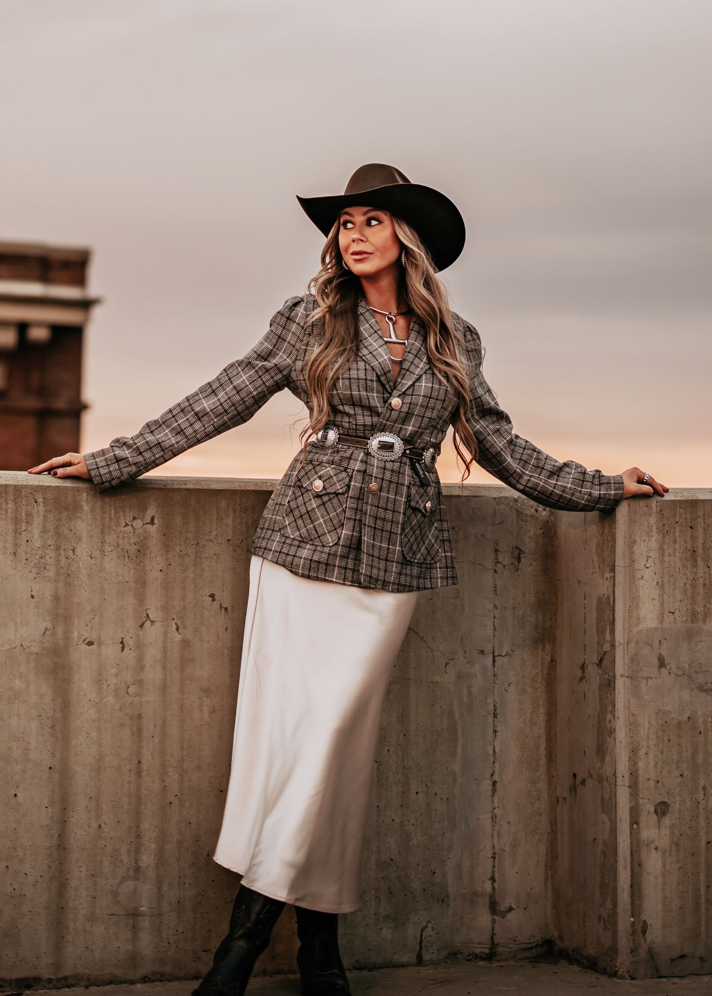 NEW!! "Heritage" Plaid Blazer w/ Gold Buttons