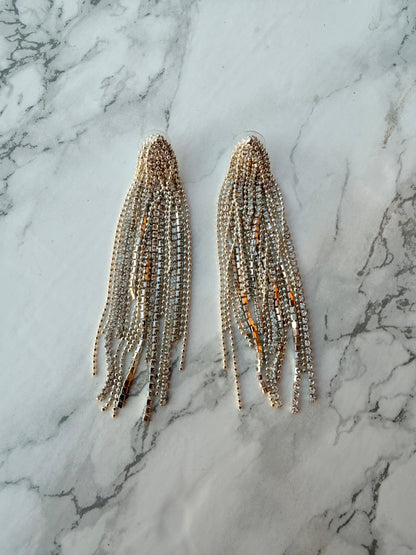 The “Marilyn” Crystal & Fringe Earring