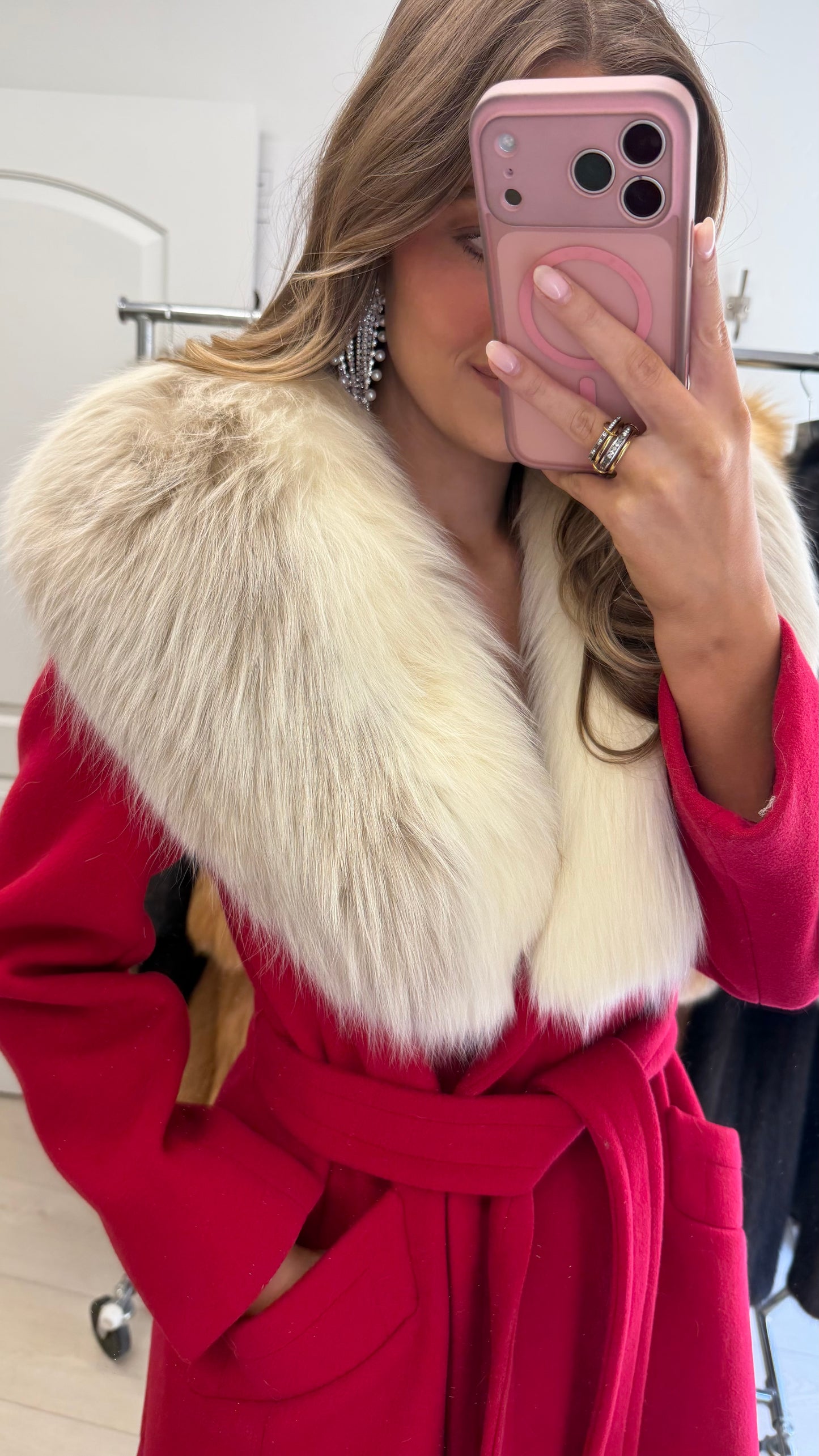 AS SEEN ON LAINEY WILSON!!! Vintage Wool Coat w/ Fox Collar