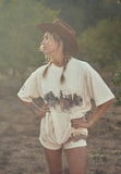 NEW!! Wild Horse Short Sleeve Tee in Ivory by DARLIN' Brand