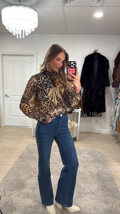 NEW!! "After Dark" Animal Print Metallic Top