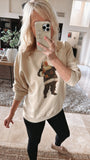 AS SEEN ON WHITNEY RIFE!! "Champagne Santa" Oversized Sweatshirt in 4 Colors