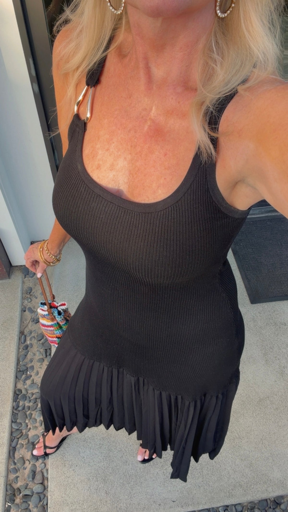 Cannes Black Midi Dress