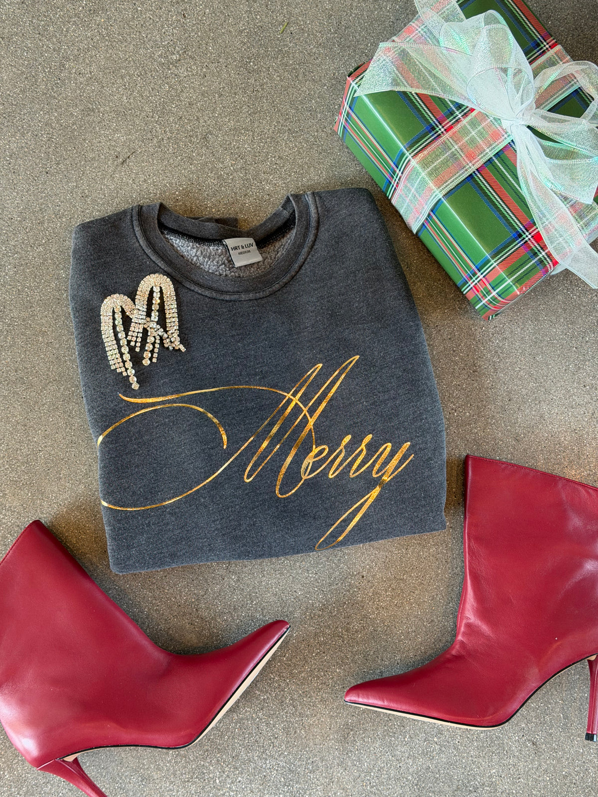 "Merry" Sweatshirt in Mineral Black