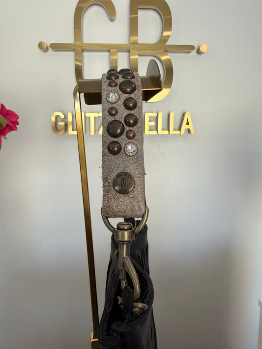 Black Fringe Crossbody w/ Silver Strap