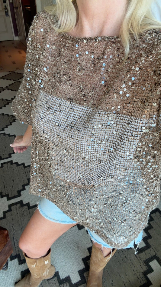 Sequin Oversized Top in 4 Colors