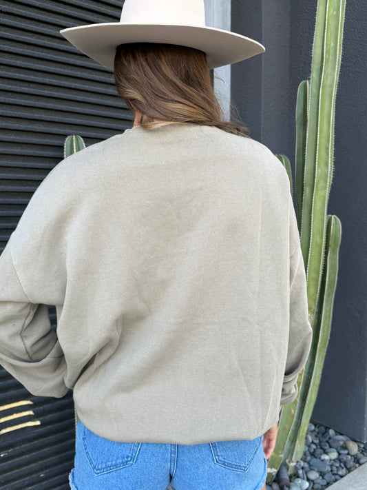 Horseshoe Sweatshirt in Nude
