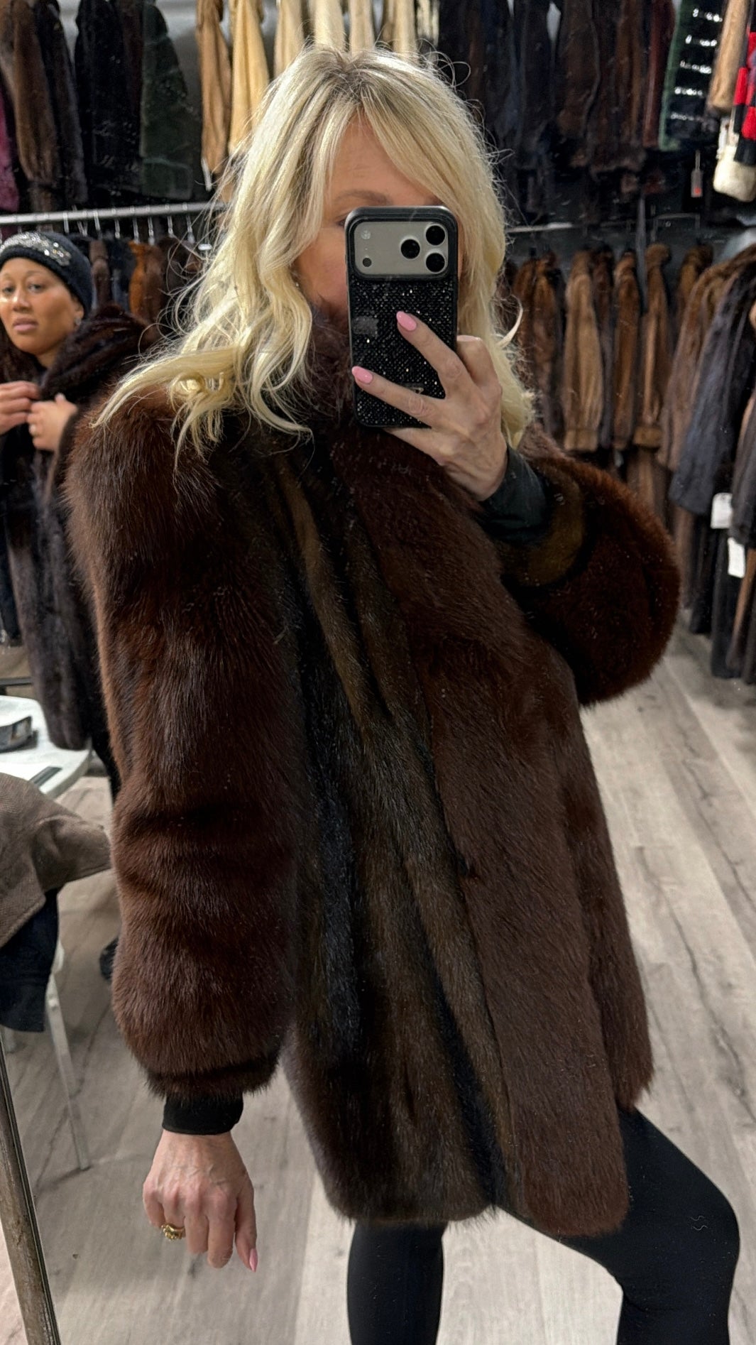 #GB20 Vintage Mahogany Mink and Fox Jacket