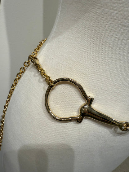 NEW!! Horse Bit Chain Belt in Gold