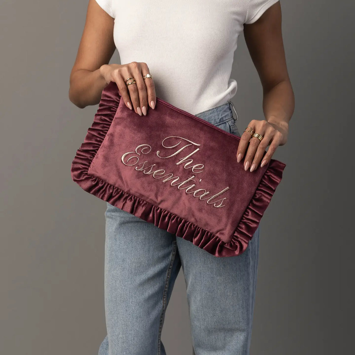 "The Essentials" Velvet Travel Pouch