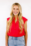 NEW!! Paloma Button Up Tank in Red