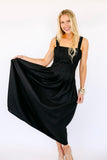 BEST SELLER!! The "Bonjour" Midi Dress in Black