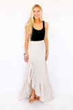 NEW!! “I’m In Linen” Maxi Skirt in Beige